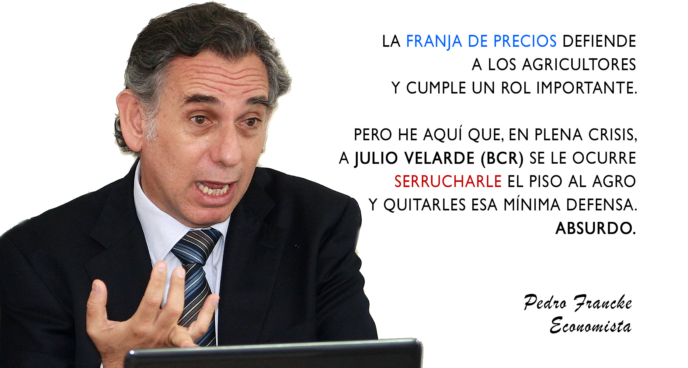 Velarde y el BCR contra el agro