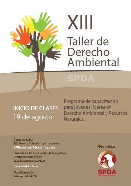 SPDA lanza convocatoria para el XIII Taller de Derecho Ambiental