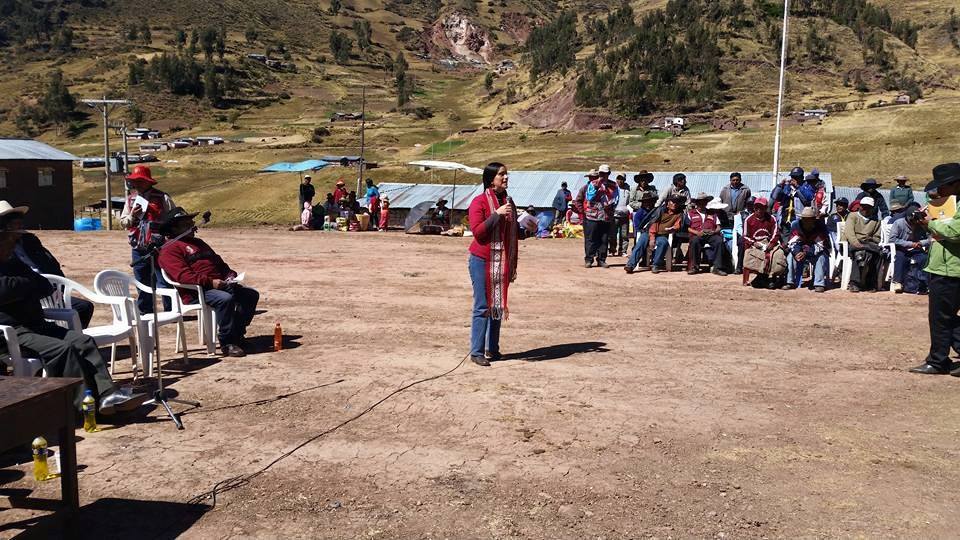 Vero Mendoza estuvo en Canchis, Cusco.