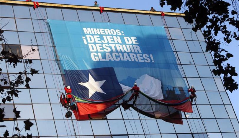 Greenpeace responsabiliza de destrucción de glaciares a chilena Coldelco