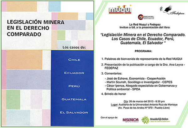 Hoy a las 6:30: presentarán libro sobre legislación minera en Latinoamérica 