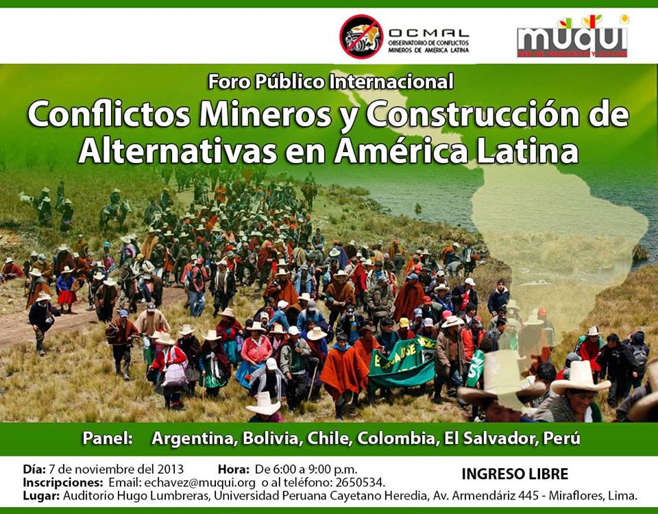 Realizarán foro internacional sobre conflictos mineros y alternativas de solución en Latinoamérica