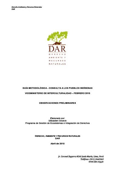 DESCARGA GRATUITAMENTE el libro: Guía metodológica - Consulta a los pueblos indígenas. Informe y observaciones preliminares