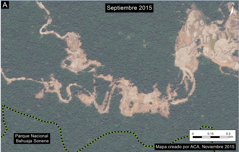 Minería ilegal llegó a RN Tambopata y ahora amenaza a Parque Nacional Bahuaja Sonene