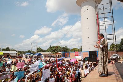 Ollanta inaugura obras de agua potable y alcantarillado en Ucayali