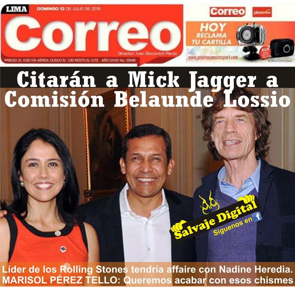 Citarán a Mick Jagger a Comisión Belaunde Lossio