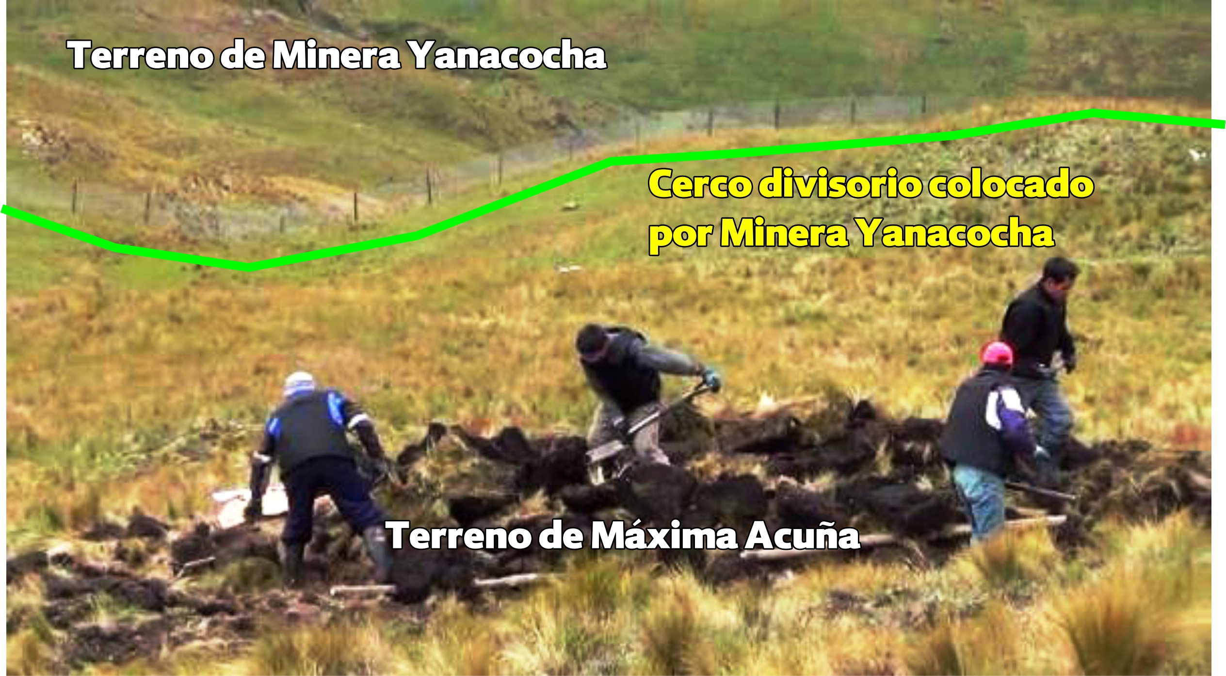 Nuevamente, policía y trabajadores de Minera Yanacocha ingresaron a terreno de Maxima Acuña y destruyeron pequeña  construcción