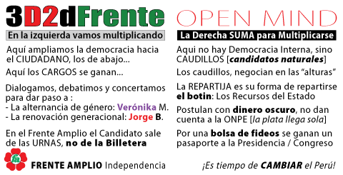 3D2dFrente: Mente abierta para innovar las Elecciones Primarias