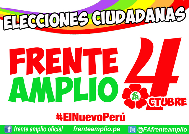 Este 4 de octubre son las elecciones ciudadanas del Frente Amplio