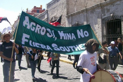 Regiones enfrentadas por la minería en el sur de Perú