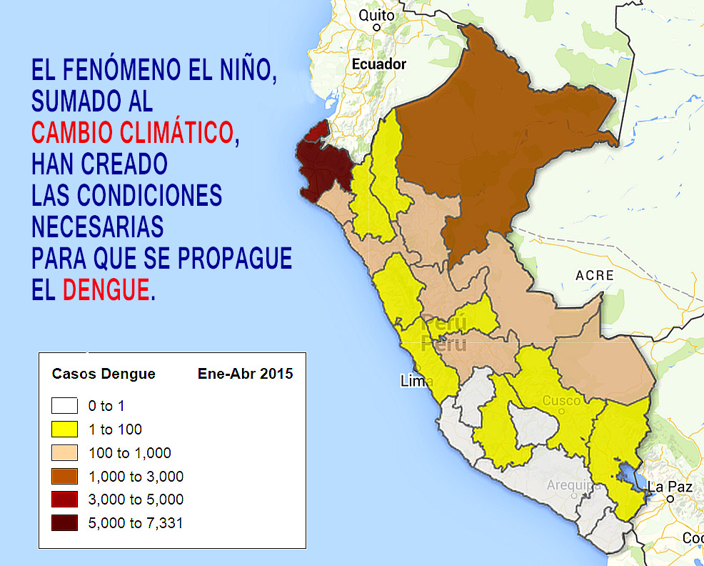 Cambio climático favorecería desarrollo de dengue