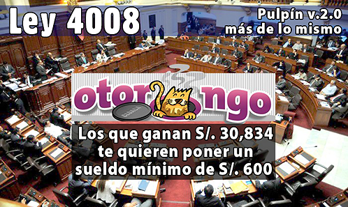 Los que ganan S/. 30,834 y quieren un sueldo de S/. 600 para los jóvenes