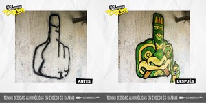 Mike’s presenta proyecto que reinterpreta graffitis ofensivos convirtiéndolos en arte con impacto positivo