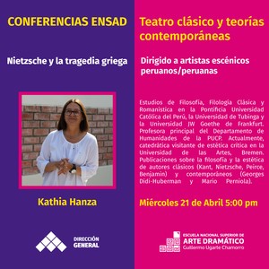 ENSAD realizará ciclo de conferencias “Teatro clásico y teorías contemporáneas”