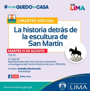 Prolima realizará la conferencia virtual “La historia detrás de la escultura de San Martín”