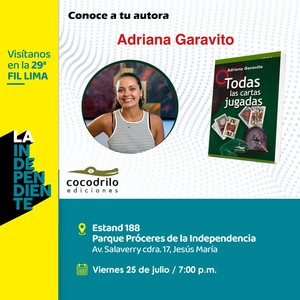 FIL 2025 presenta a Adriana Garavito en “Conoce a tu autor o autora”