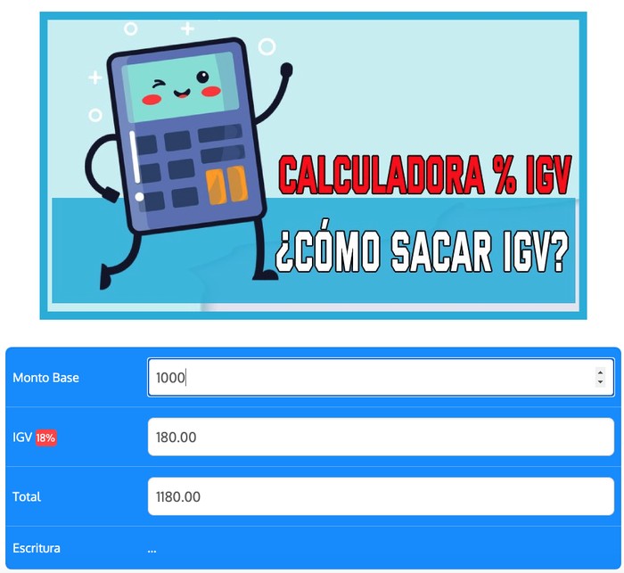 Noticia: Cómo Sacar El IGV En Perú: Calculadora De IGV %18