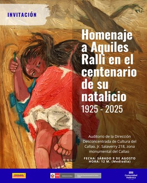 Inaugurarán exposición “Homenaje a Aquiles Ralli en el centenario de su natalicio (1925-2025)” en la DDC Callao