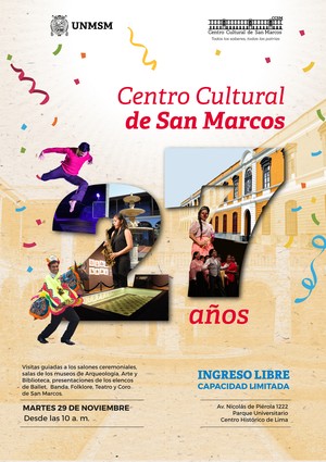 Conoce el programa de aniversario del Centro Cultural de San Marcos