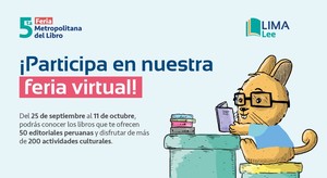 V Feria Metropolitana del Libro “Lima Lee” contará con más de 200 actividades culturales virtuales