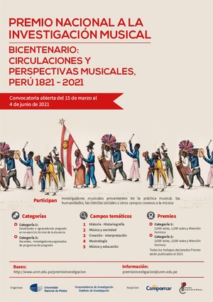 Continúa convocatoria para participar en el Premio Nacional a la Investigación Musical