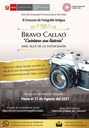 DDC Callao convoca a participar del II Concurso de Fotografía Antigua “Cuéntame una historia”