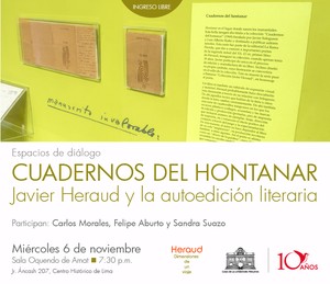 Conversatorio “Cuadernos del Hontanar. Javier Heraud y la autoedición literaria” se realiza hoy en la Caslit