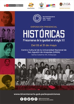 Muestra “Históricas: precursoras de la igualdad en el siglo XX” se exhibe en el Centro Cultural de la UNSA hasta el 31 de mayo