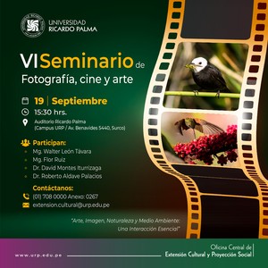 URP organiza el VI Seminario Fotografía, Cine y Arte