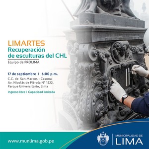 Conferencia “Recuperación de esculturas del Centro Histórico de Lima” se realizará en el Centro Cultural de San Marcos