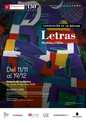 Alianza Francesa de La Molina reabrirá sus puertas con la exposición “Letras”