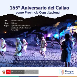 Callao: Huaca Culebras será escenario de pasacalle cultural