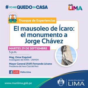 Prolima realizará la conferencia virtual “El mausoleo de Ícaro: el monumento a Jorge Chávez”