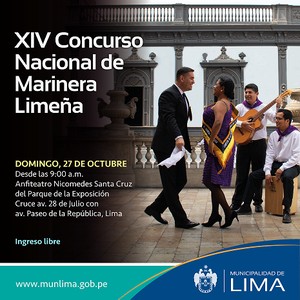 Hoy se realiza el XIV Concurso Nacional de Marinera Limeña en el Parque de la Exposición