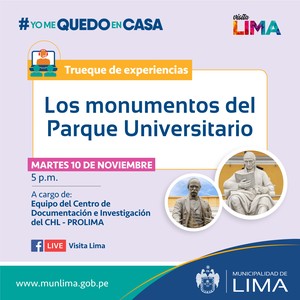 Realizarán conversatorio virtual “Los monumentos del Parque Universitario”