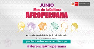 Ministerio de Cultura realizará diversas actividades virtuales por el Mes de la Cultura Afroperuana 2020