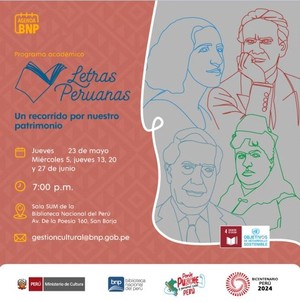 BNP realizará conferencias en el marco de exposición “Letras peruanas. Un recorrido por nuestro patrimonio”