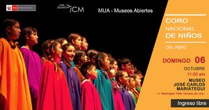 Coro Nacional de Niños del Perú ofrecerá concierto gratuito en el Museo José Carlos Mariátegui