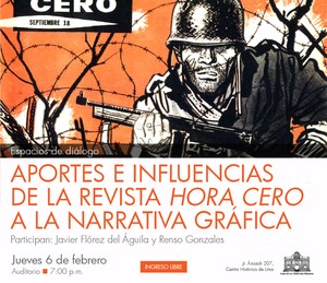 Realizarán el conversatorio “Aportes e influencias de la revista Hora Cero en la narrativa gráfica” en la Caslit