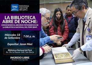 BNP ofrecerá visita guiada para conocer su archivo fotográfico