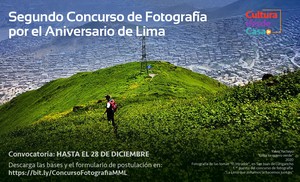 Convocan a participar en el Segundo Concurso de Fotografía por el Aniversario de Lima