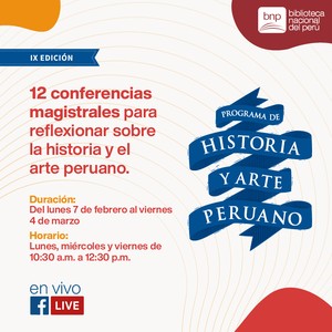 BNP presentará la IX edición del Programa de Historia y Arte Peruano