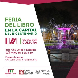 Feria del Libro “Ciudad con Cultura” se realizará en Pueblo Libre