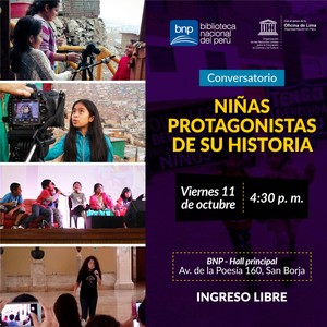 Realizarán el conversatorio “Niñas protagonistas de su historia” en la BNP