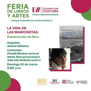 Presentarán libro “La vida de las marionetas” en la Feria de Libros y Artes “Ciudad con Cultura”