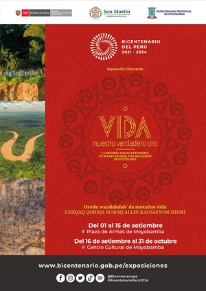 Muestra “Vida, nuestro verdadero oro: la minería ilegal e informal en Madre de Dios” se exhibirá en la Plaza de Armas de Moyobamba hasta el 15 de setiembre y en el CUMO del 16 de setiembre al 31 de octubre